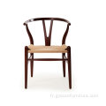 Design Classic Ash Cadre en bois massif wovenpaperropediningchair